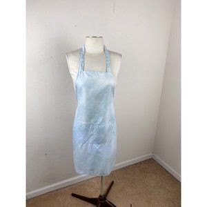 Artist Apron Blue Pastel Tie Dye with two front pockets and ties in the back